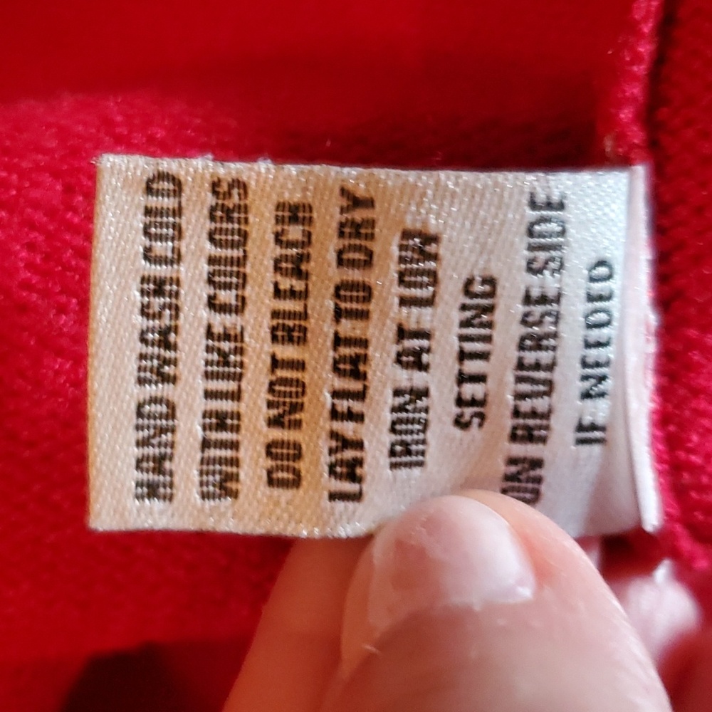 COPY - CHUNKY  OVERSIZED CROPPED SWEATER #87 RED SMALL - Picture 5 of 15